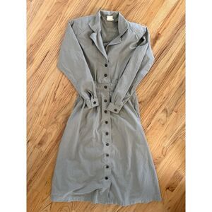 Vintage Impromptu Women's Khaki Utility Dress - Size S